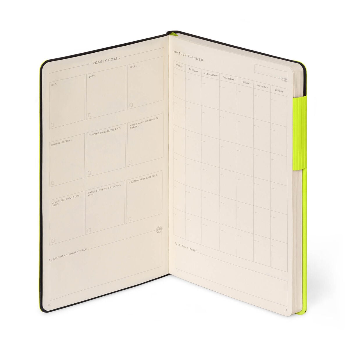 Legami - Lined Defter ile Monochrome Yumuşak Kılıf - Chartreuse - My Defter