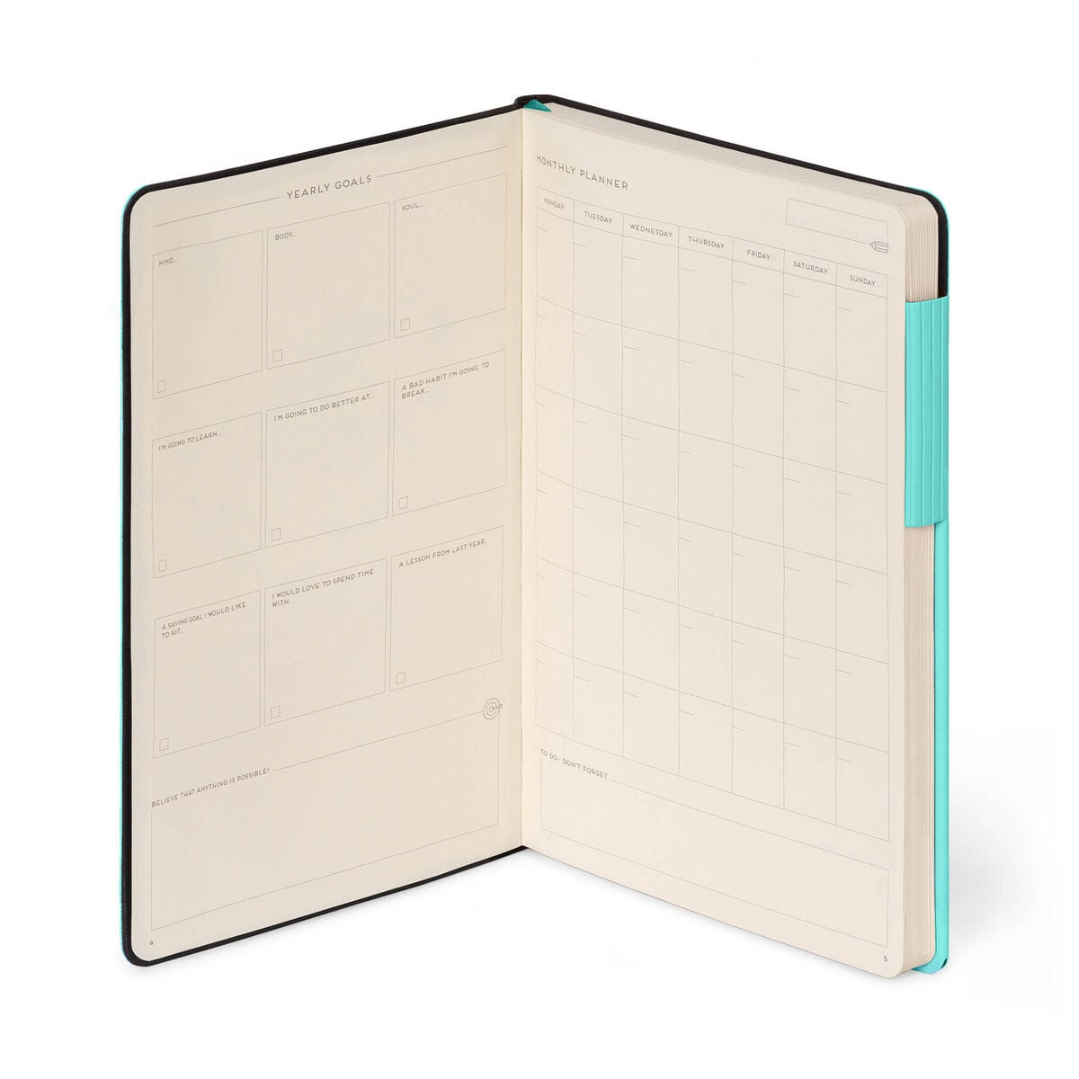 Legami - Defter ile Blank Pages ve Monochrome Yumuşak Kılıf - Aquatic Awe - My Defter