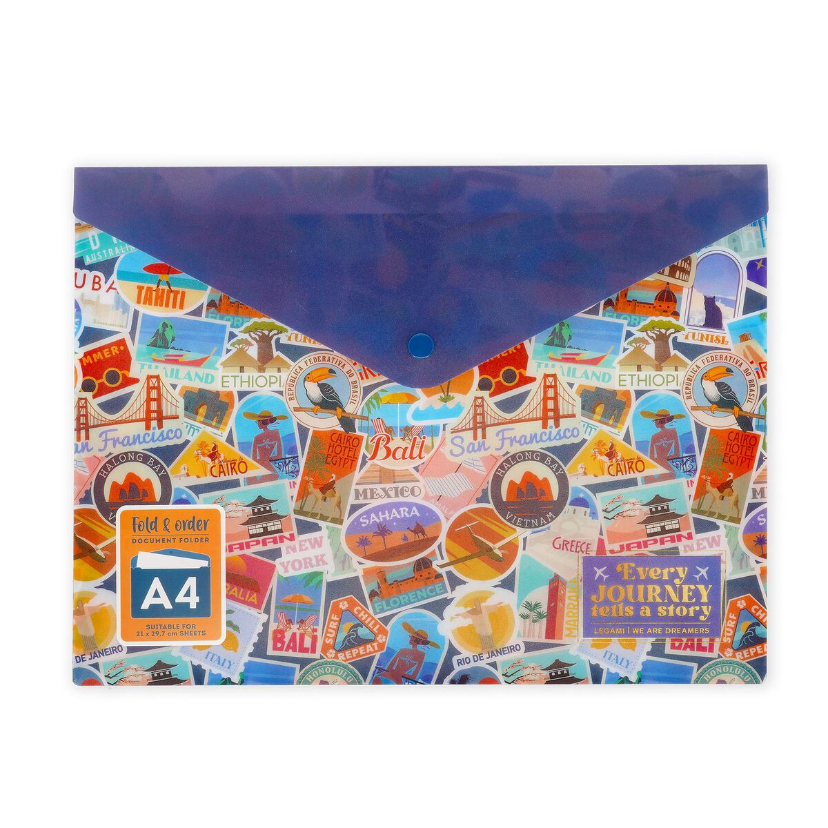 Legami - Document Folder - Fold & Order - Seyahat Stickers