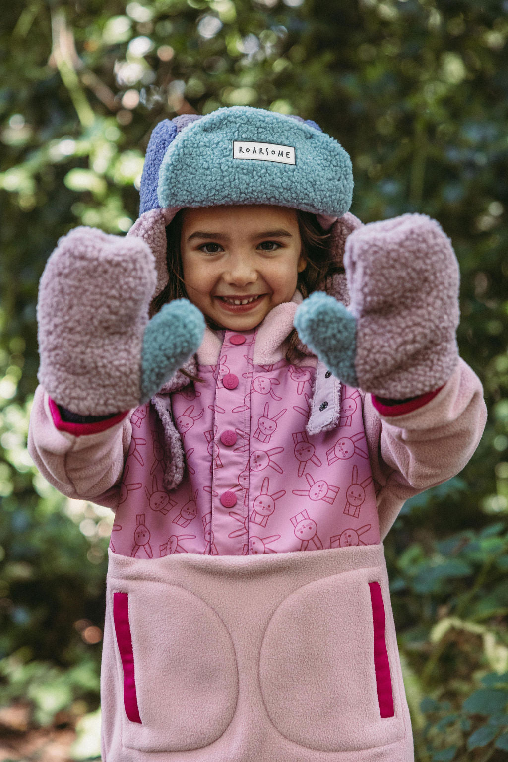Roarsome - Çocuk Trapper Şapkaları - Pembe/Lila