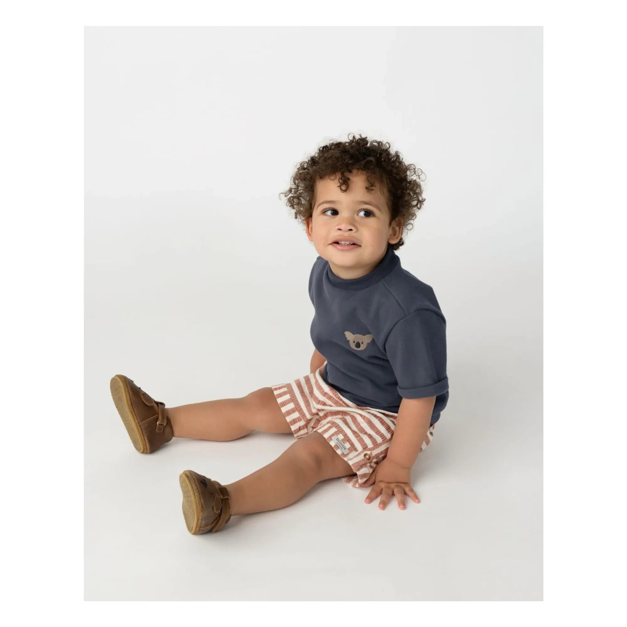 Donsje – Kaatio Gestreifte Bio-Baumwollshorts | Camel