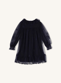 Chloé - Tüllbesticktes Kleid | Dunkelblau