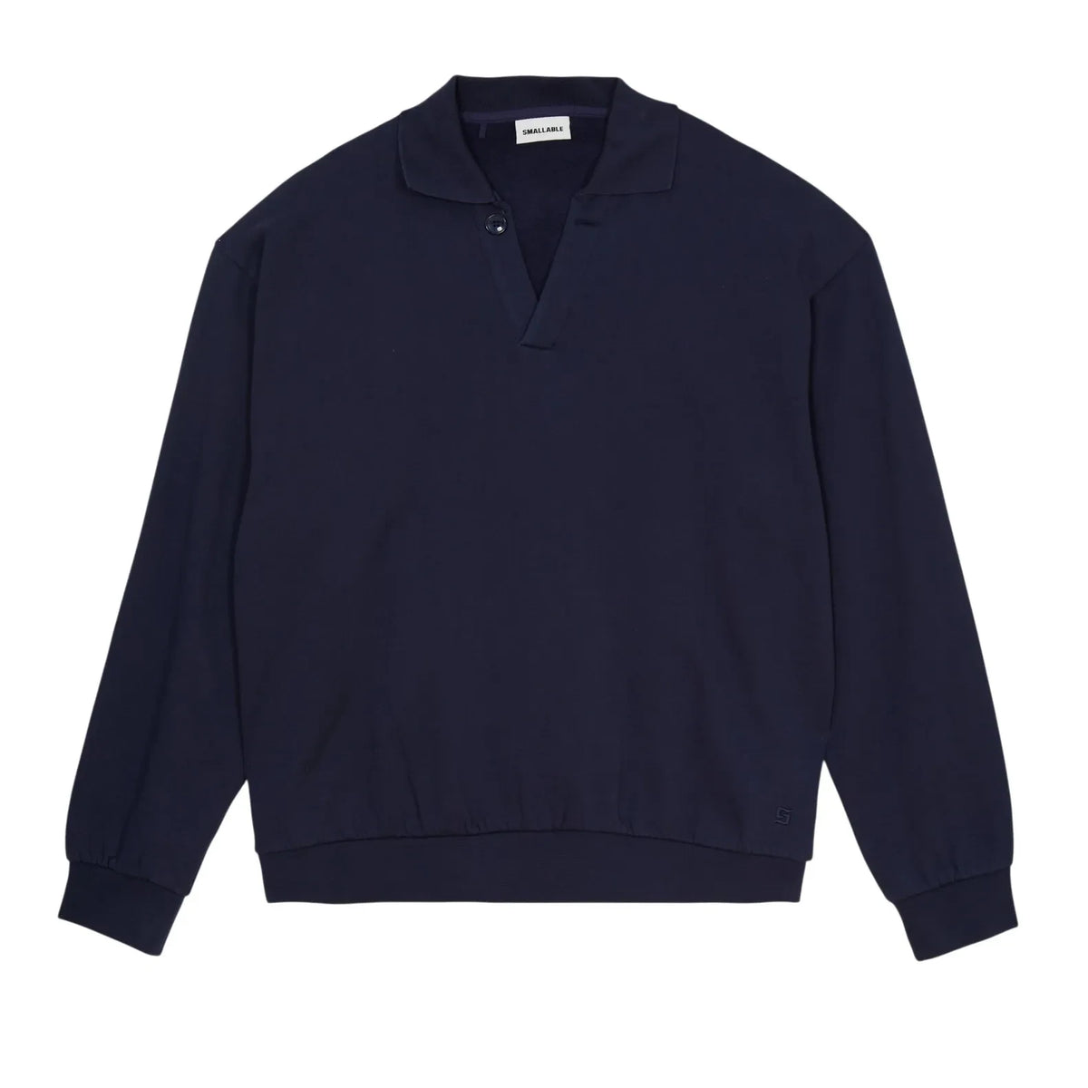 Smallable Man - Bob Polo Yaka Sudadera Algodón Orgánico | Azul negro