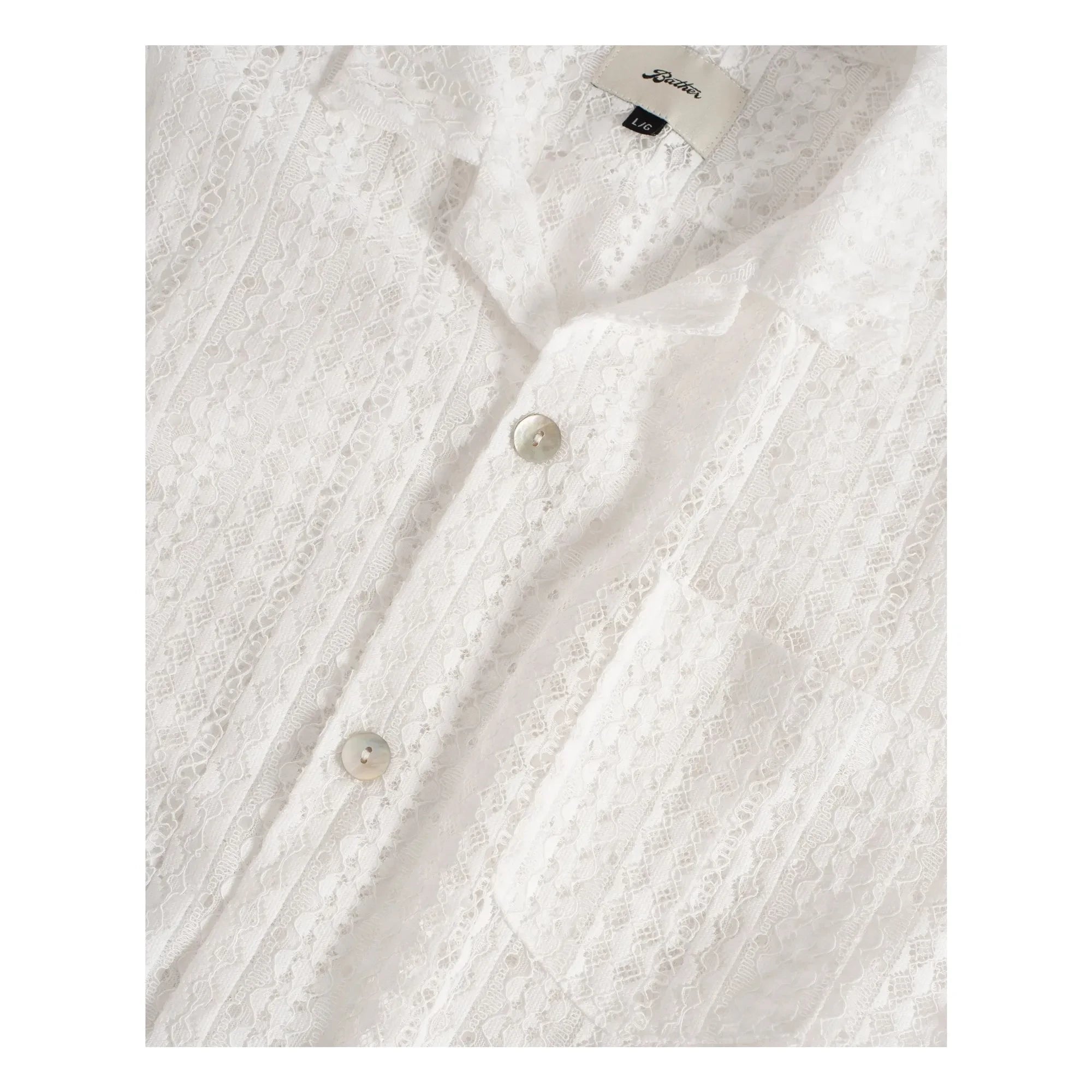Bather – Gonzo Spitzenhemd | Weiß