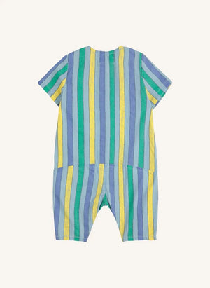 Bobo Choses - Hafif Denim Çizgili Tulum | Mavi