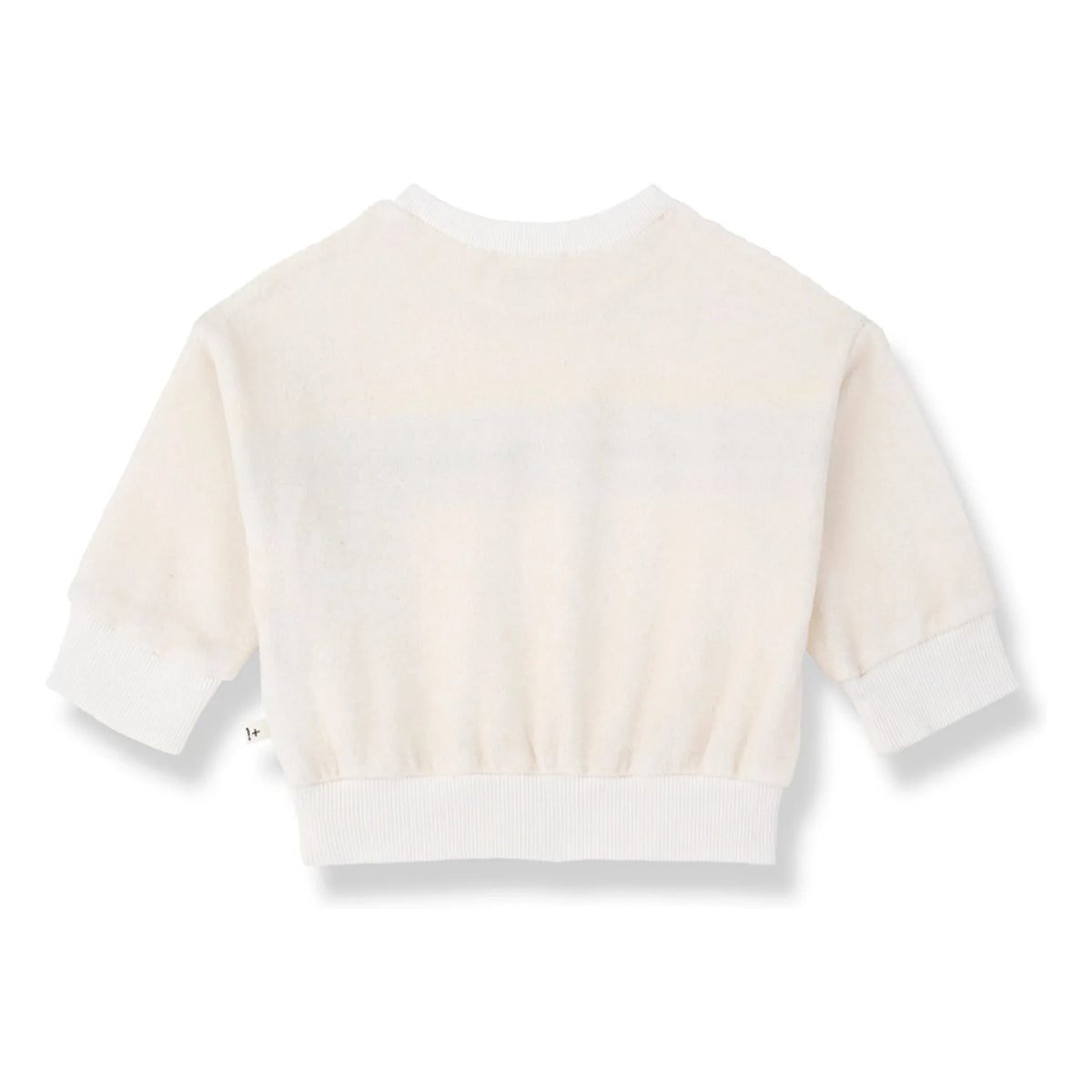 1+ in the family - Santanyi Striped Towel Sweatshirt | White