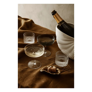 Ferm Living - Ripple Şampanya Bardağı - 2'li Set