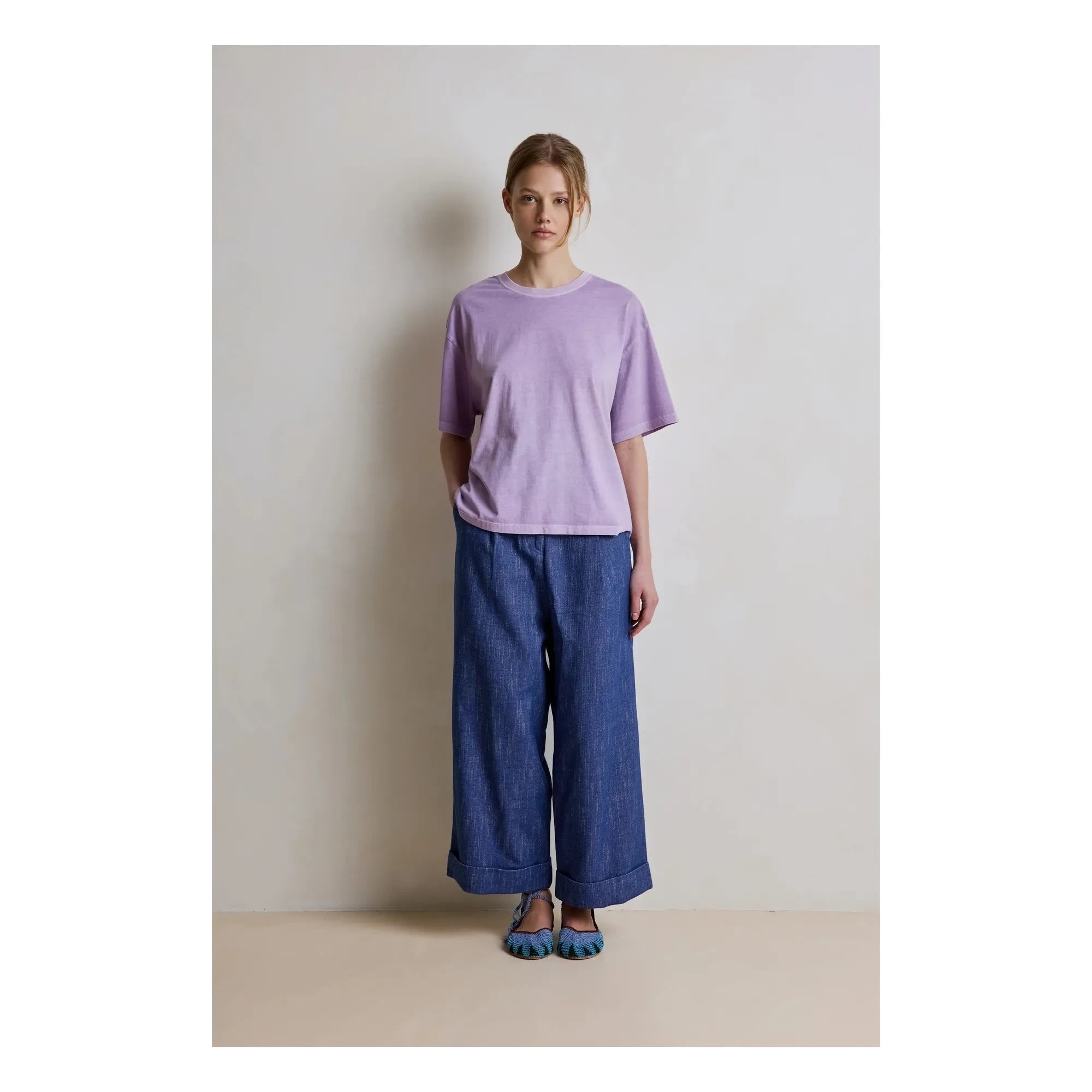 Hod - Ambre Baumwoll-T-Shirt | Lila