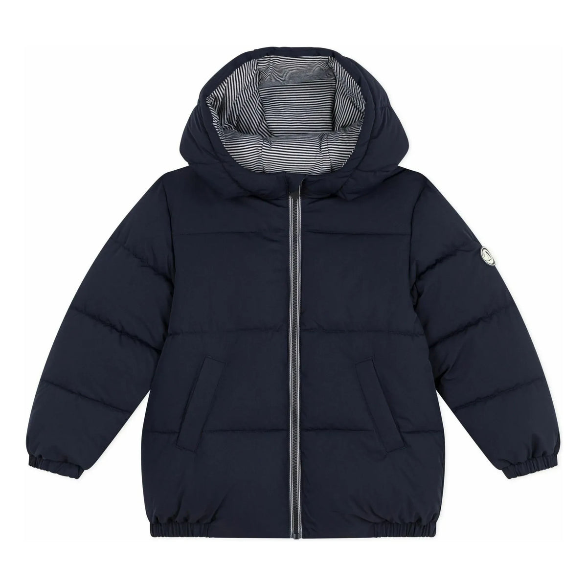 Petit Bateau - Striped Inflatable Jacket | Navy Blue
