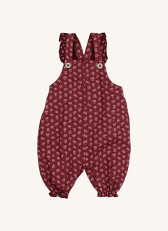 Búho - Blühendes Cottage Latzkleid | Bordeaux