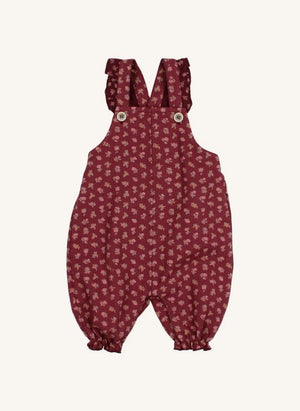 Búho - Blühendes Cottage Latzkleid | Bordeaux