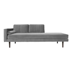 Broste Copenhagen - Wind Kadife Lounge Sandalye | Taş gri