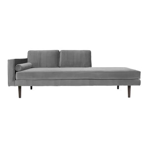 Broste Copenhagen - Wind Kadife Lounge Sandalye | Taş gri