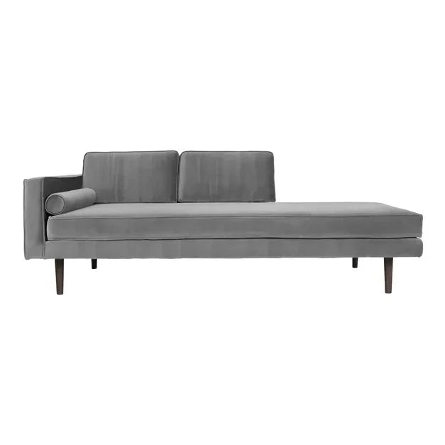 Broste Copenhagen - Wind Kadife Lounge Sandalye | Taş gri