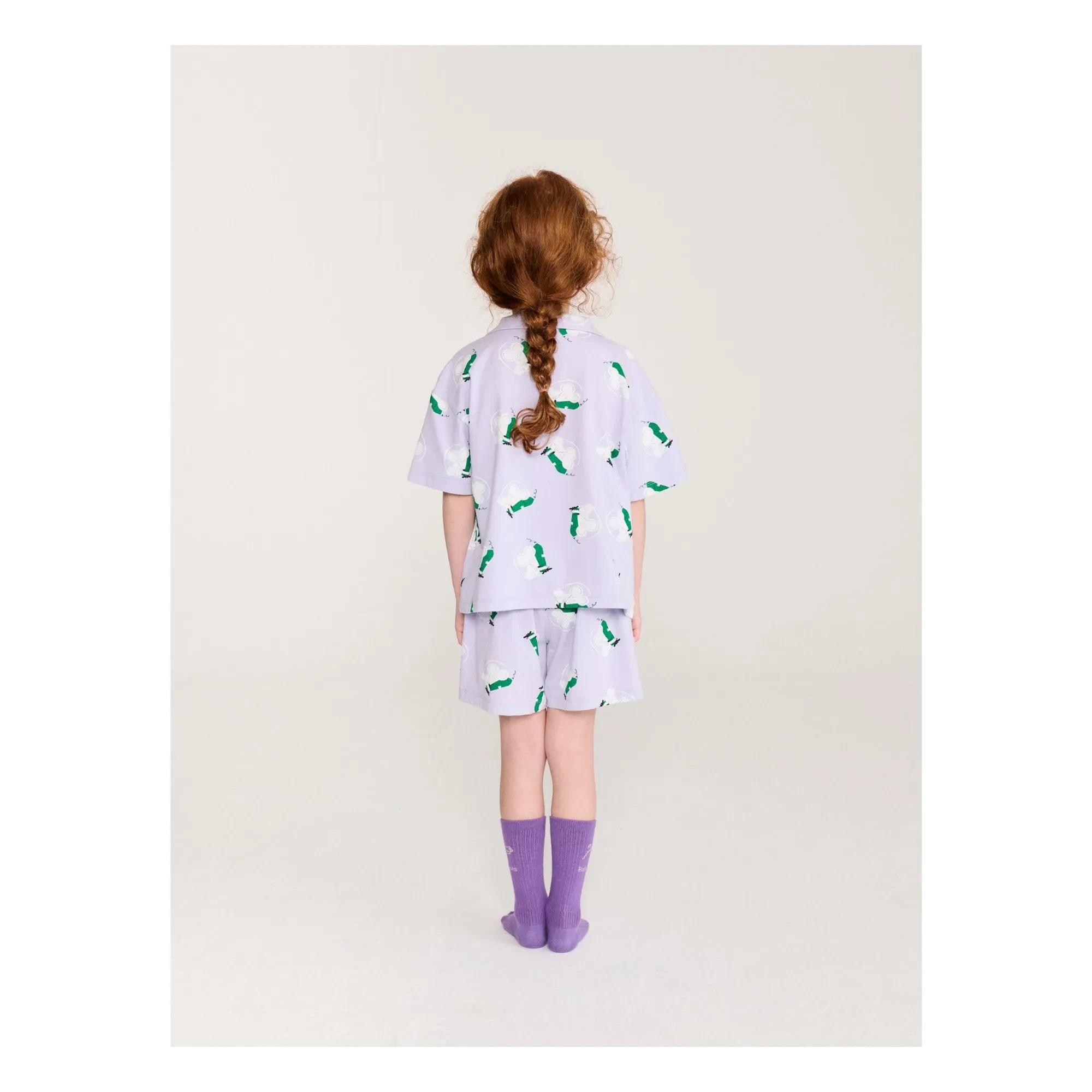 Bobo Choses - T-Shirt und Shorts-Set mit Mausmotiv aus Bio-Baumwolle | Lila