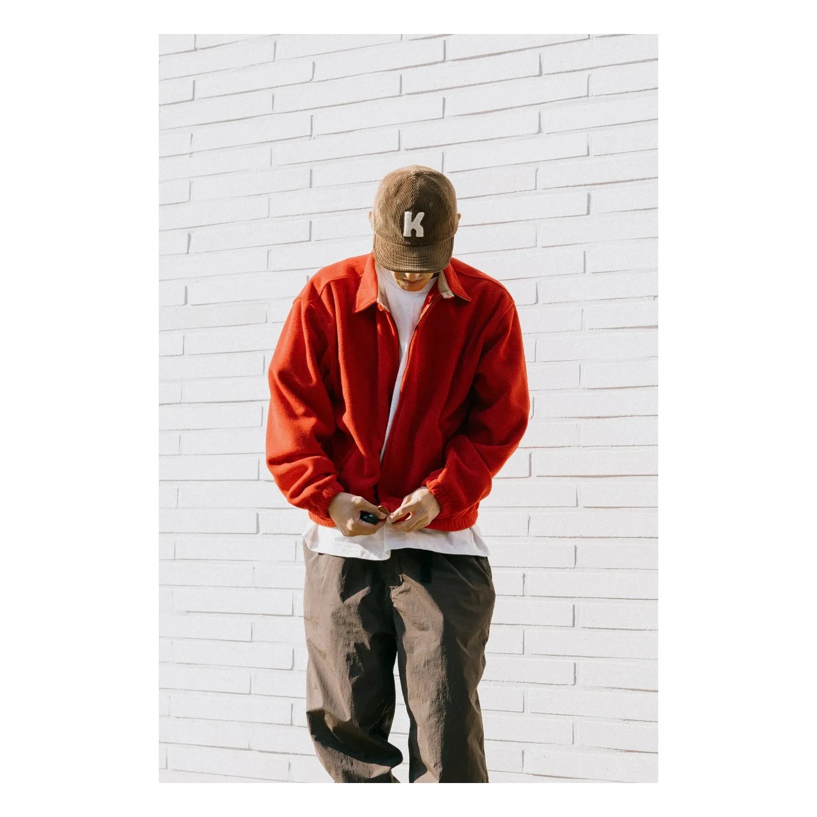 Kappy - Gorra de terciopelo con logo | Marrón