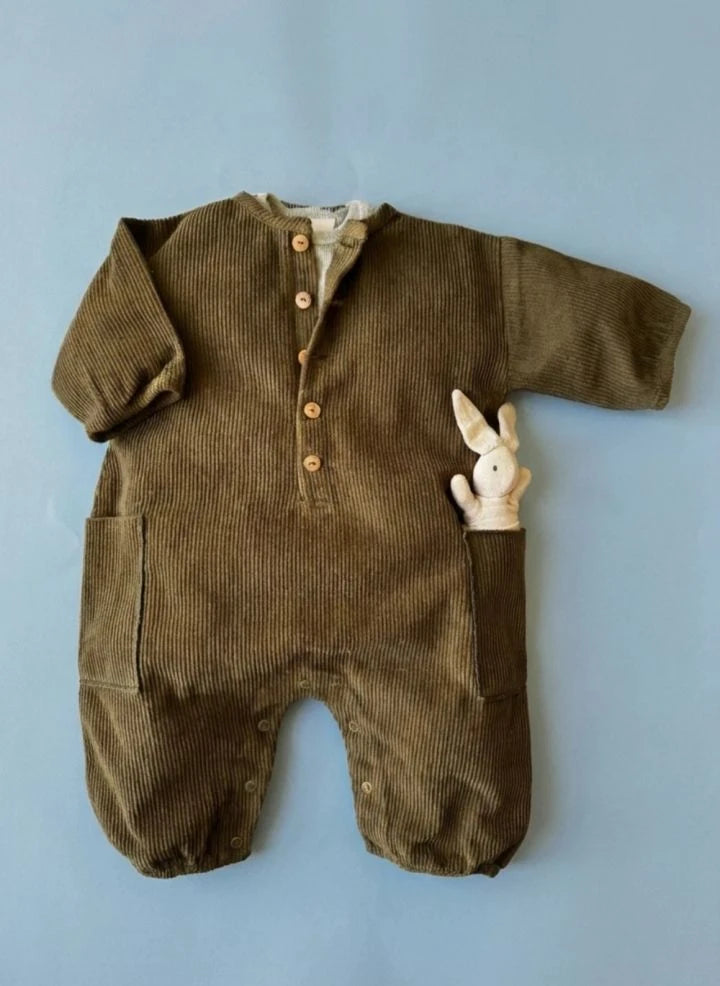 Studio Bohème - Big Papi Cordeltops Organic Baumwoll Overall | Olive