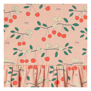 Tinycottons - Cerises organik pamuk elbise | Açık Pembe