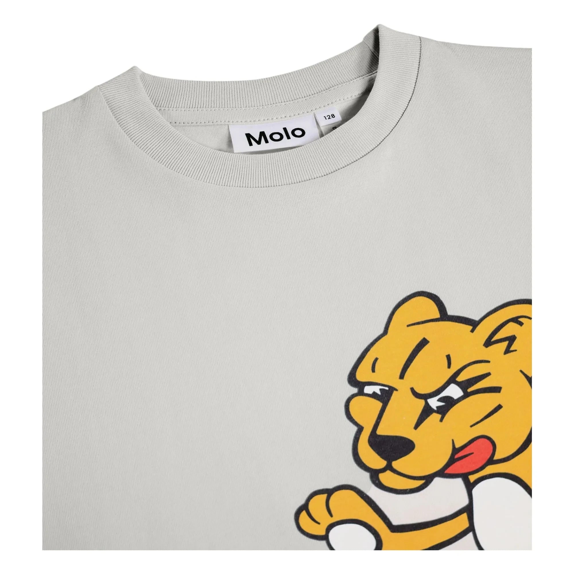 Molo - Riley Curious Friend Organic Cotton T-Shirt | Grey