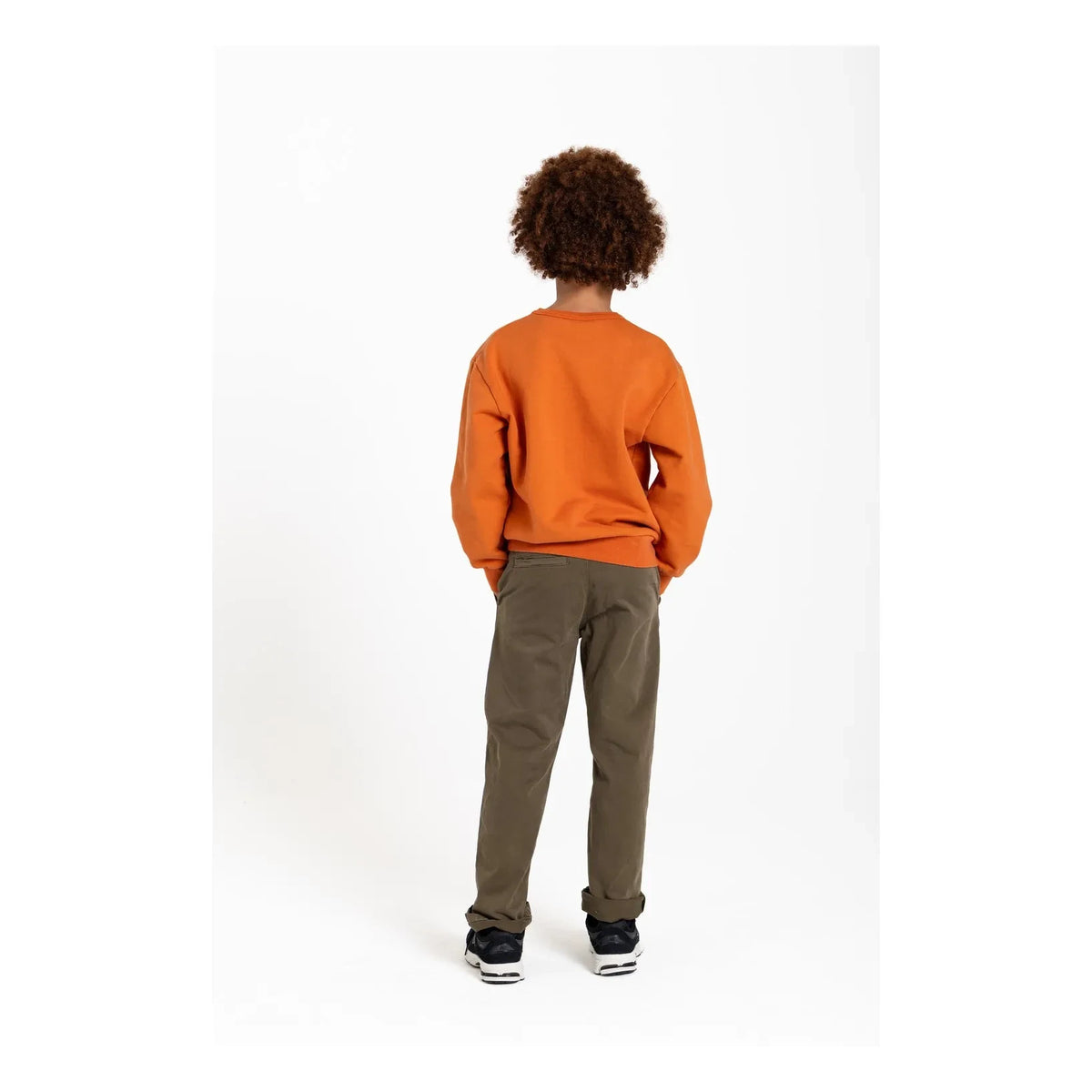 Hundred Pieces - Ryde Spaghetti Sudadera de Algodón Orgánico | Rojo Herrumbre