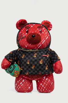 Sprayground - حقيبة ظهر ديابلو موني بير (Diablo Moneybear) باللون الأحمر 910B8696NSZ