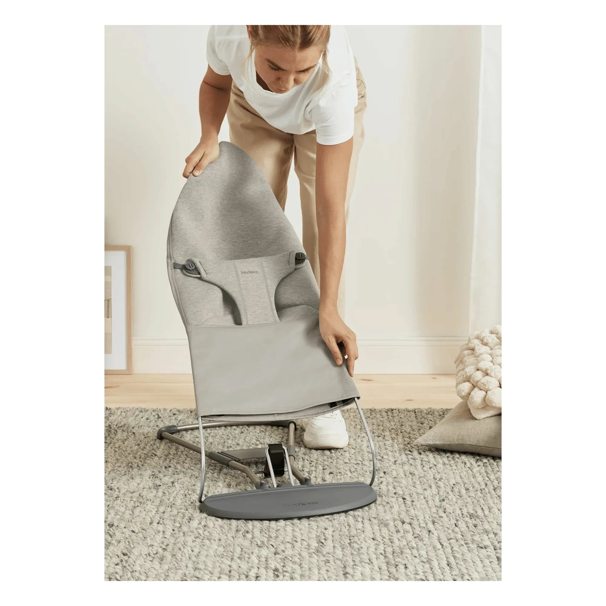 BabyBjörn - Bliss Wippe mit 3D-Jersey | Sandgrau