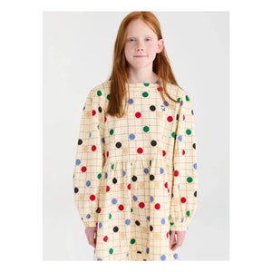 True Artist - Vestido de algodón orgánico Circles | Beige
