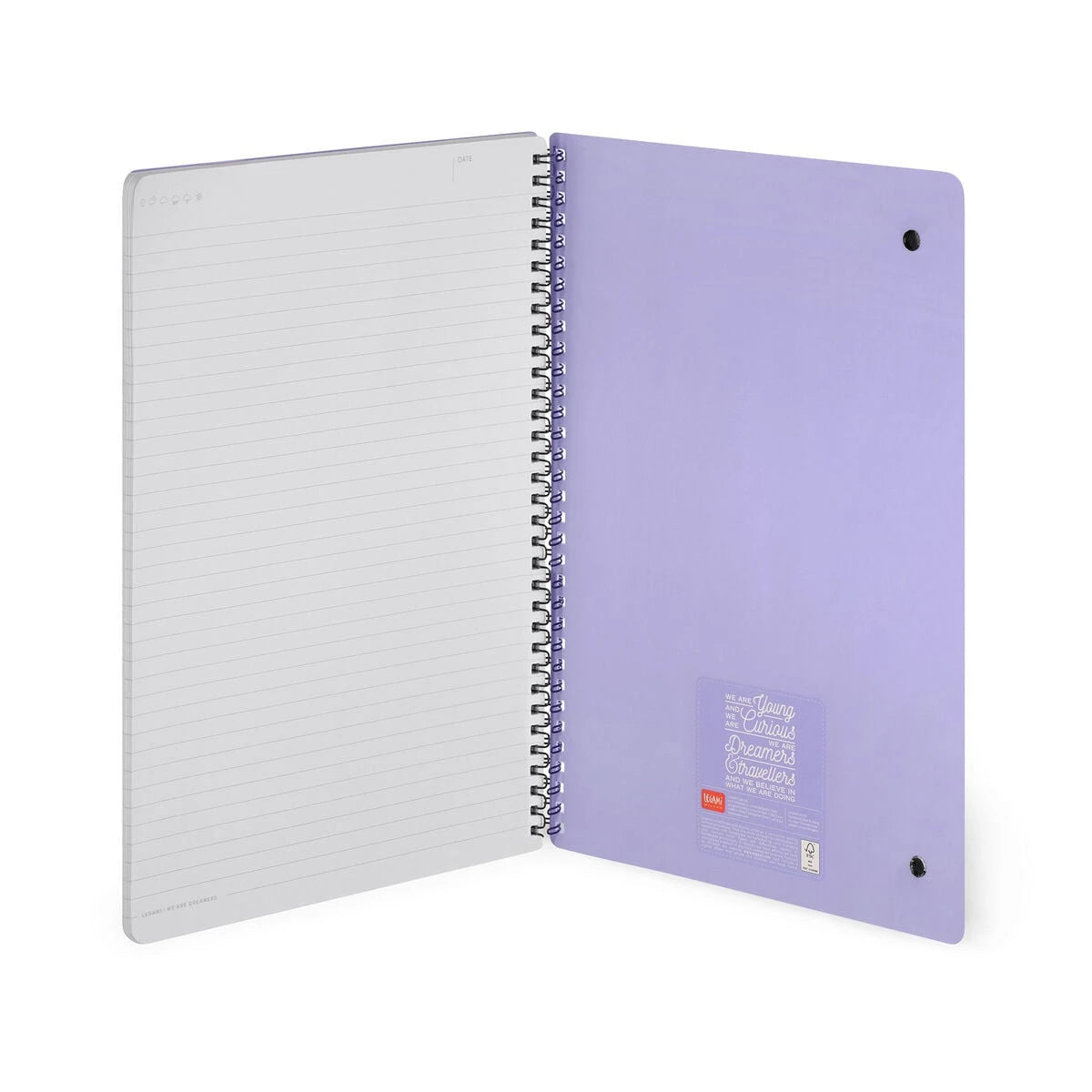 Legami - A4 Lined Notebook with Illustrated Hard Cover - Unicorn - Spiral-Bound
