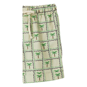 Fabula - Palm Tree Shorts mit Kordel | Hellgrün