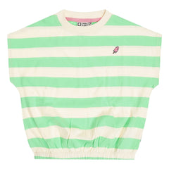 Tumble N'Dry - Colatina Oversized Striped Organic Cotton T-Shirt | Green