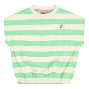 Tumble N'Dry - Colatina Oversized Striped Organic Cotton T-Shirt | Green