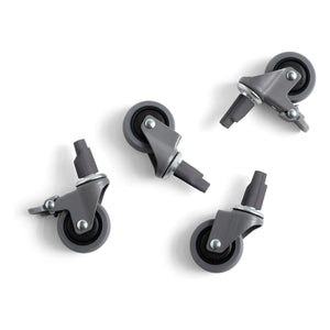 Hay - Crate Rollen für faltbare Kiste - 4er-Set | Grau