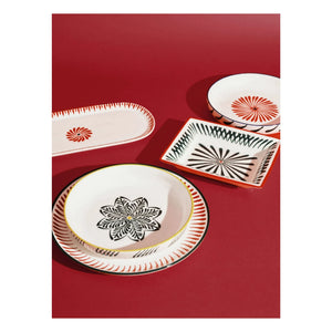 Serax - Baazar ovale Servierplatte, Waww La Table - 2er Set | Rot