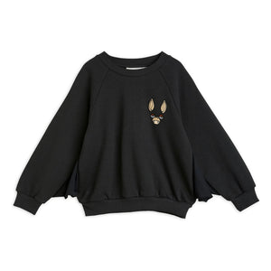 Mini Rodini - Sweatshirt Fledermaus aus Bio-Baumwolle | Schwarz