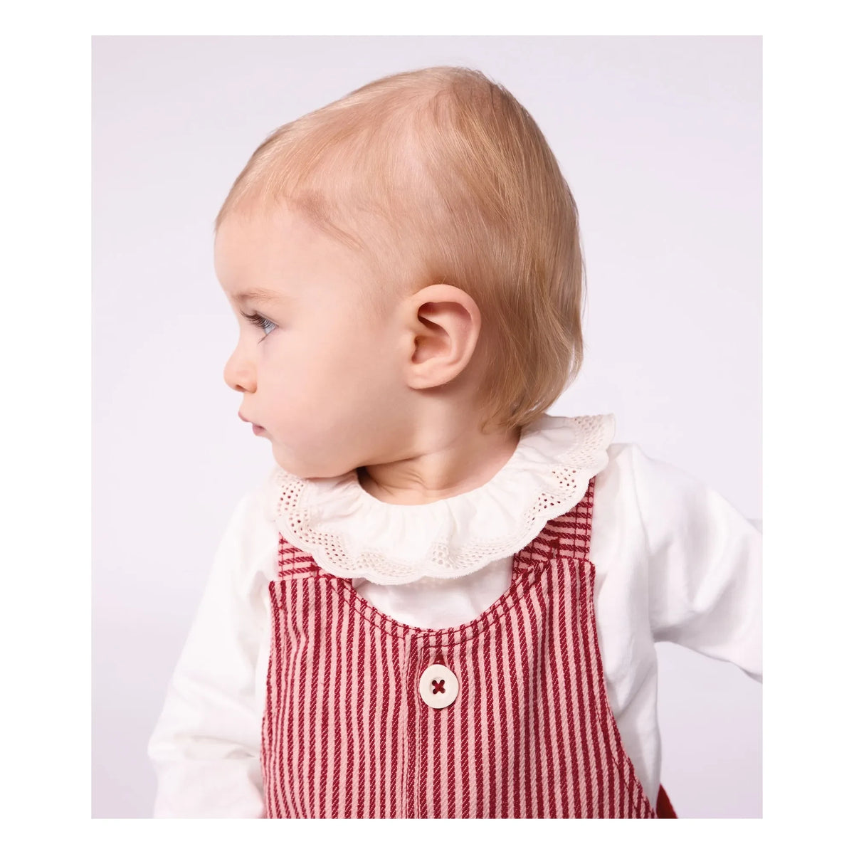 Petit Bateau - Vestido-body de algodón orgánico a rayas | Rosa