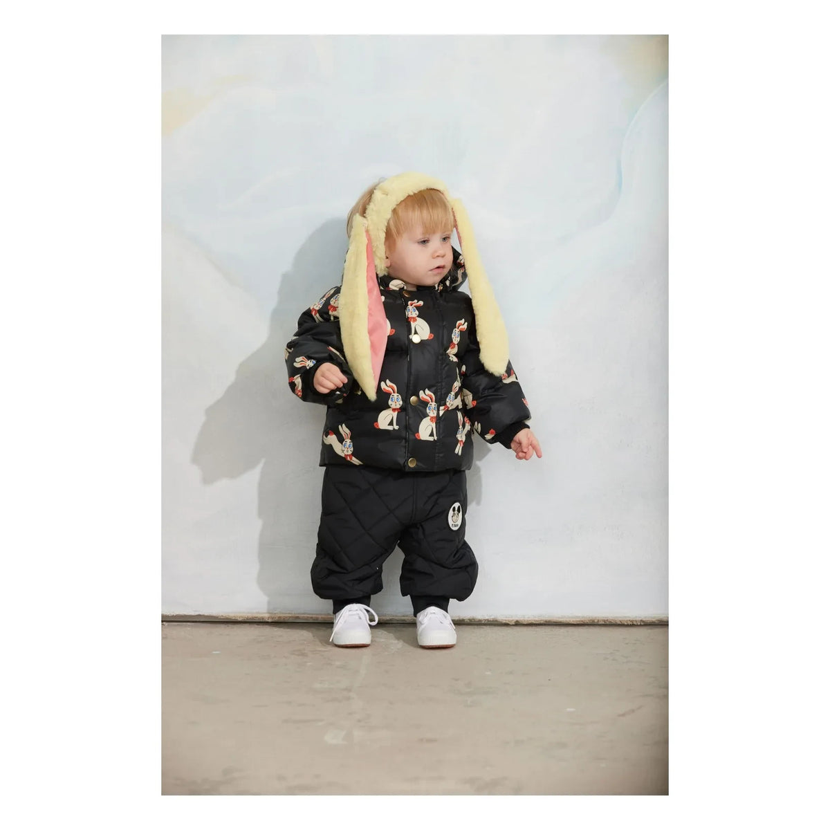 Mini Rodini - Lapins Jacke mit recycelter Faserfüllung | Schwarz