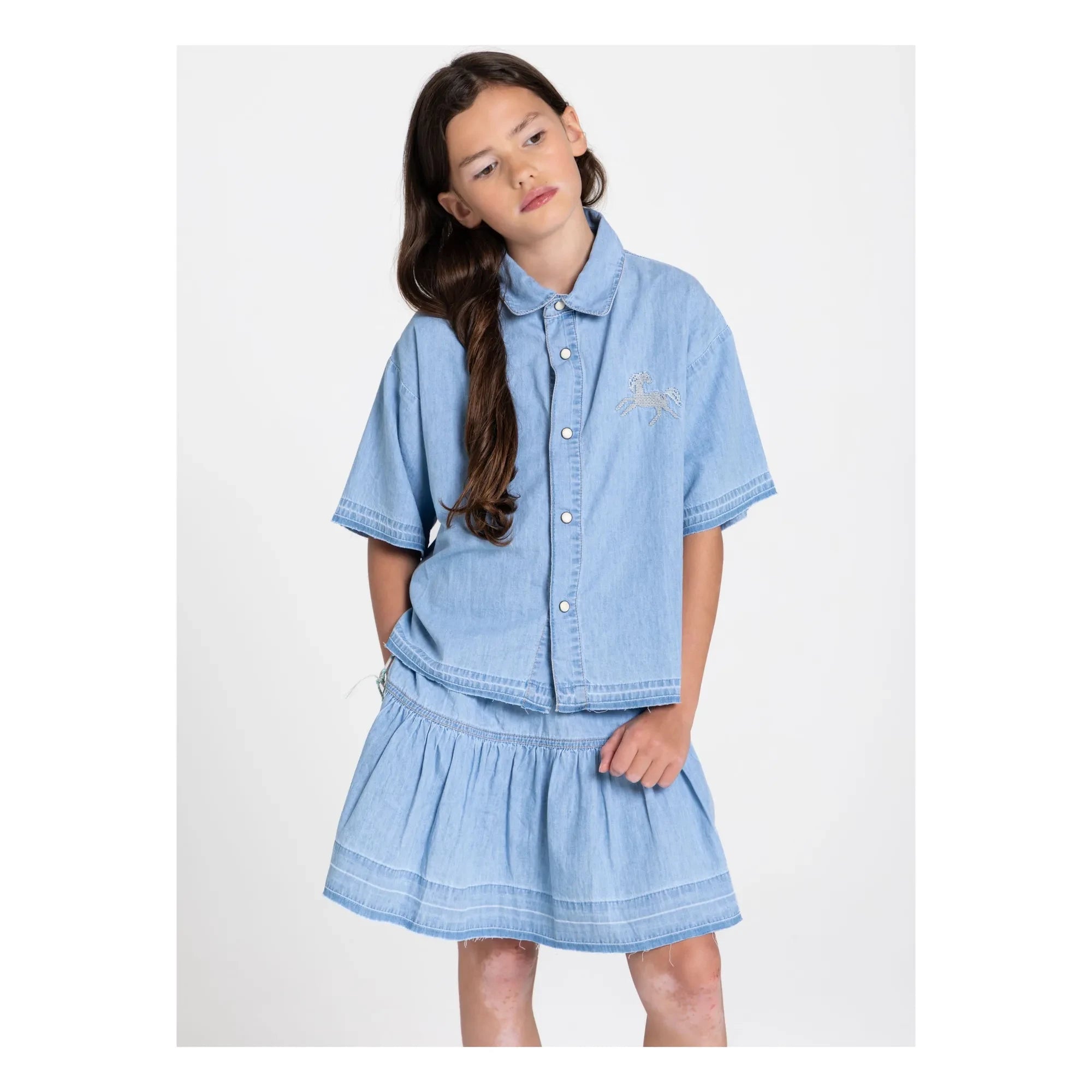 Hundred Pieces - Saskia Denim Gömlek | Mavi