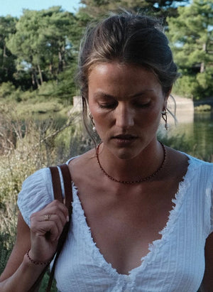 Camille Colette Studio - Baia Rötliche Braune Halskette | Mehrfarbig