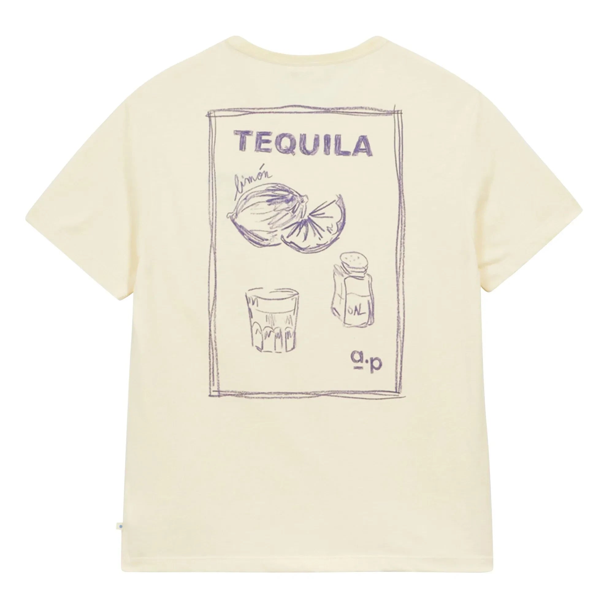a.p - Tequila Bio-Baumwolle T-Shirt | Cremeweiß