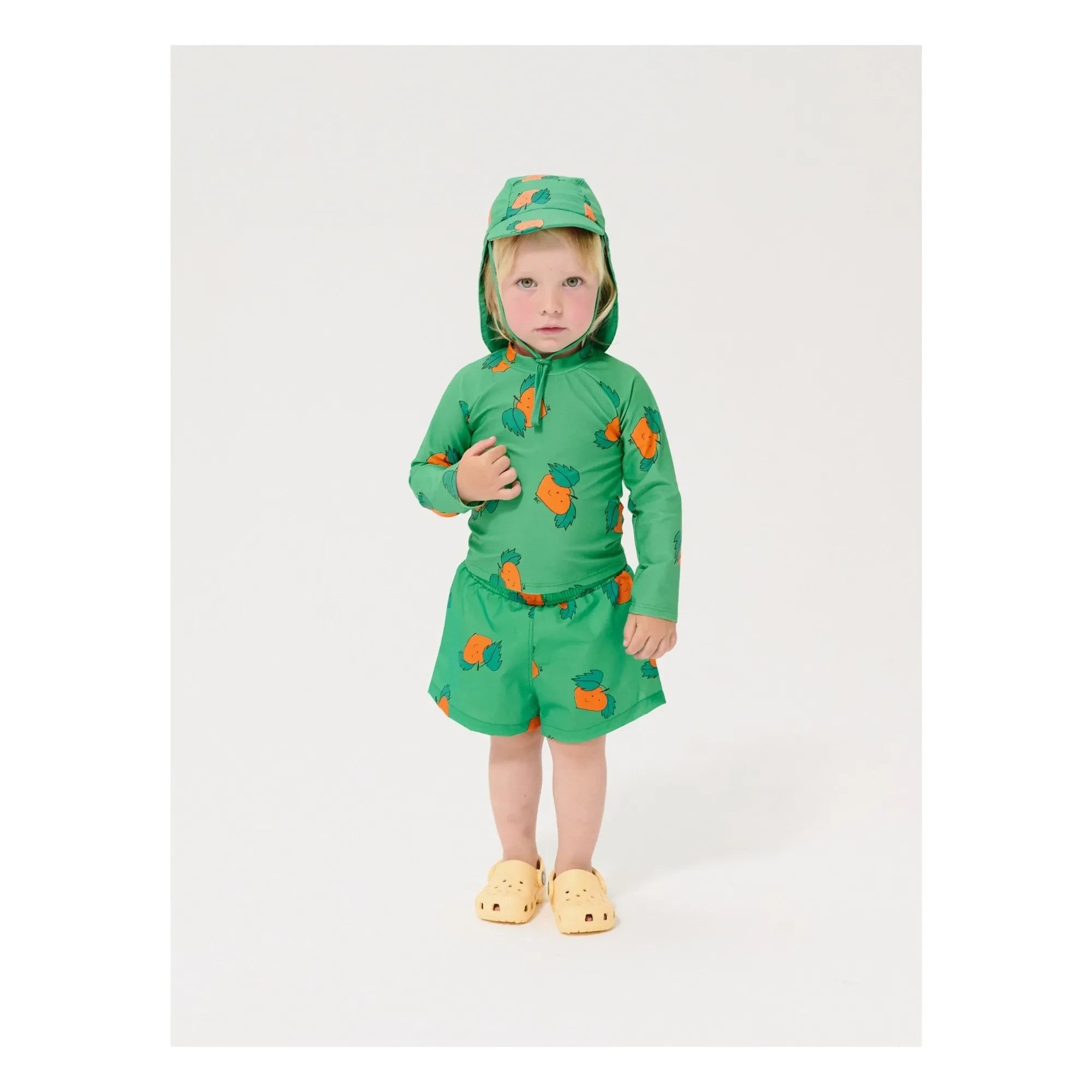 Bobo Choses - Orange Baby-Badeshorts | Grün