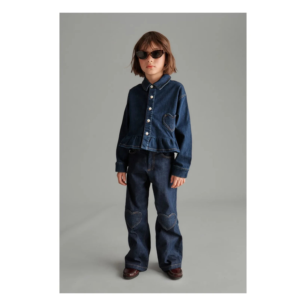 Mipounet - Love Denim Gömlek | Koyu Mavi
