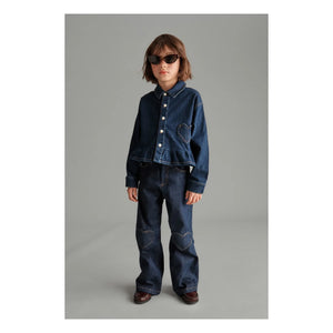 Mipounet - Camisa vaquera Love | Azul oscuro