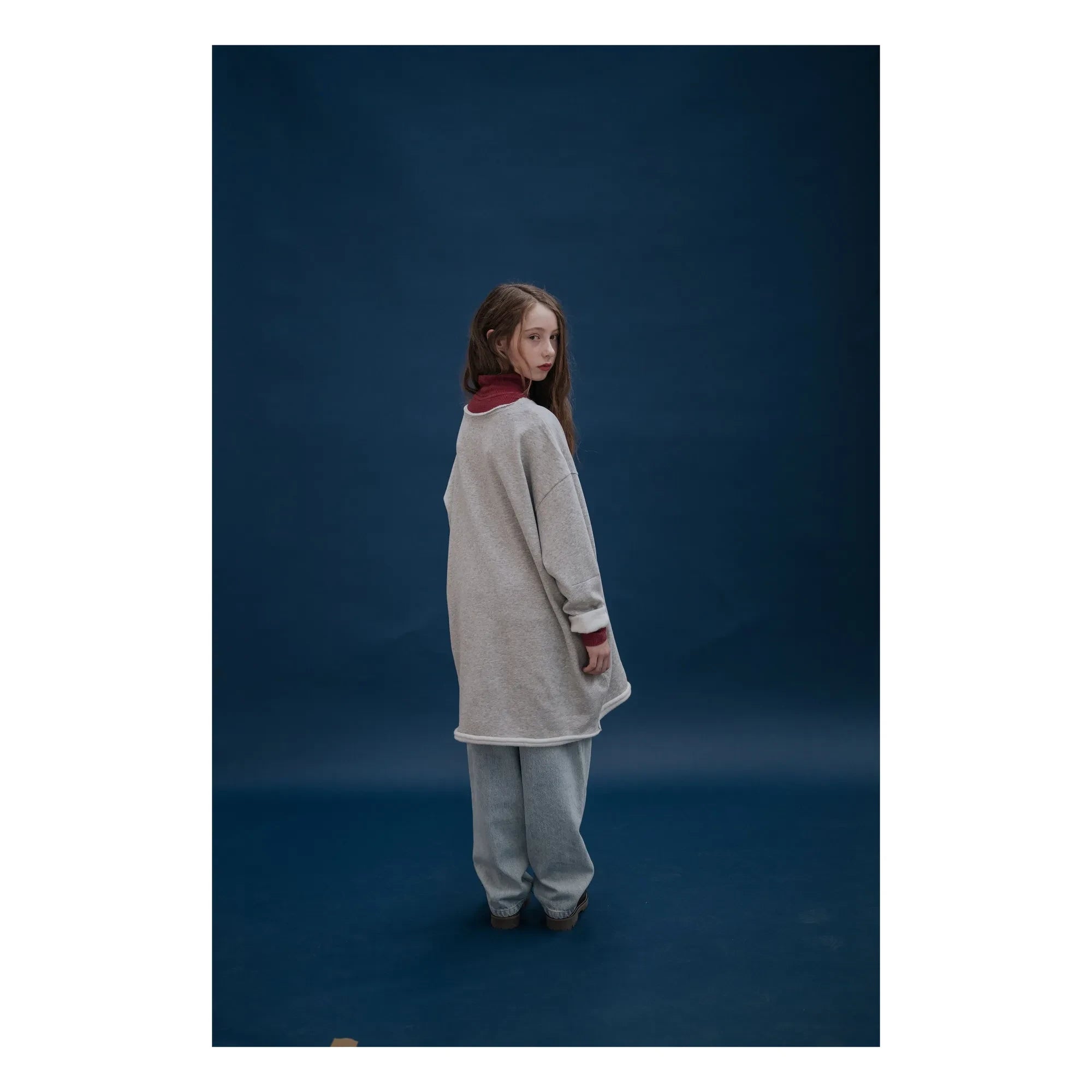Repose AMS - Bequemes Kleid aus Bio-Baumwolle | Grau