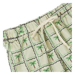 Fabula - Palm Tree Shorts mit Kordel | Hellgrün