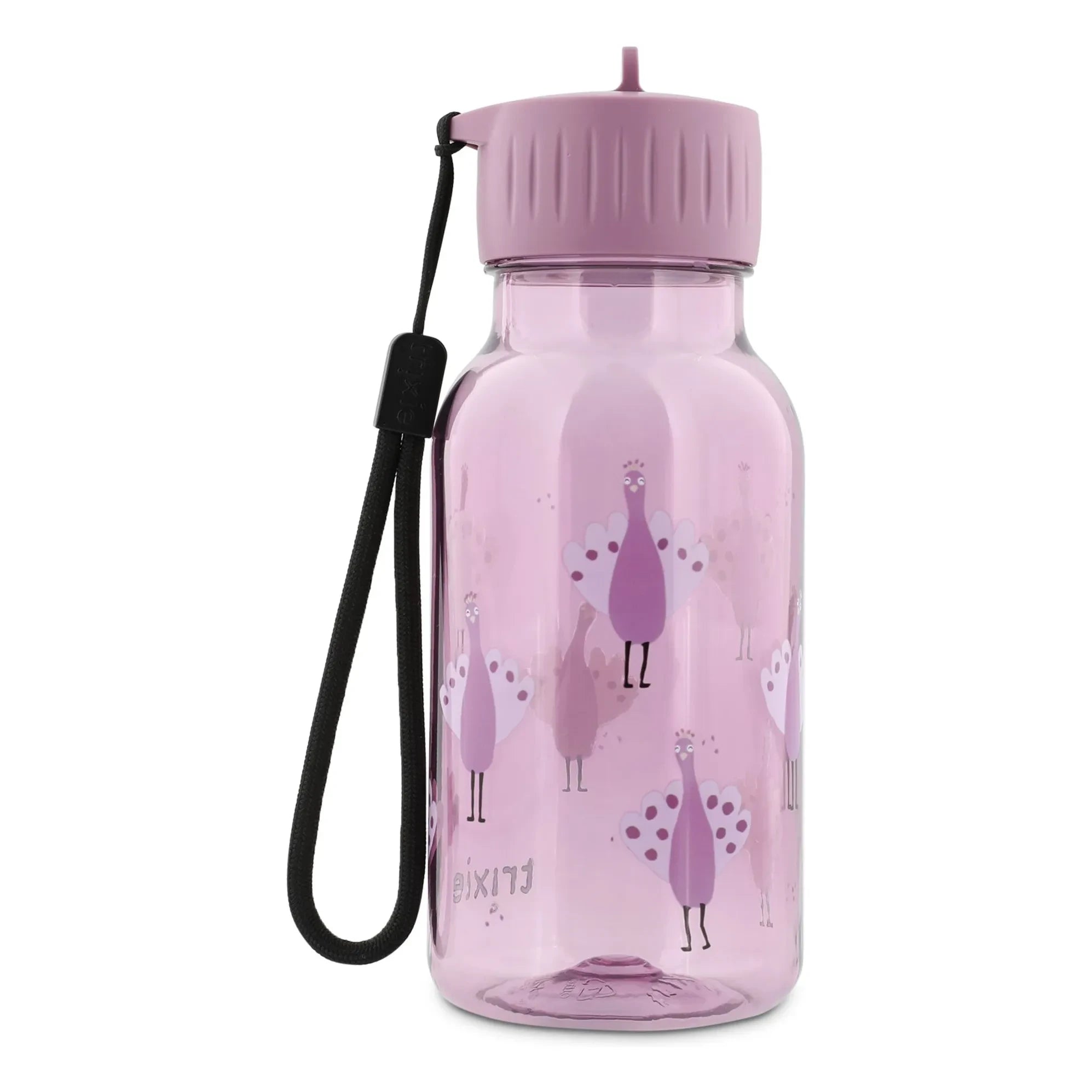 Trixie - Botella de agua de tritán de 350 ml orgulloso pavo real | Morado