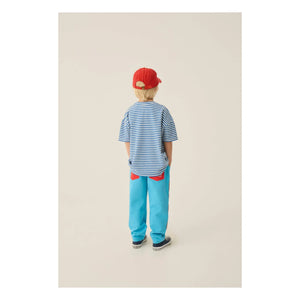 The Campamento - Camiseta Oversize a Rayas | Azul