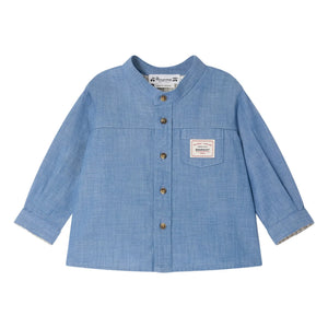 Bonpoint - Lacey Chambray Organic Cotton Tunic | Blue