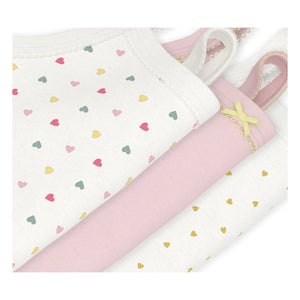 Petit Bateau - 3er-Set Herz-Trägerbodys aus Bio-Baumwolle | Weiß