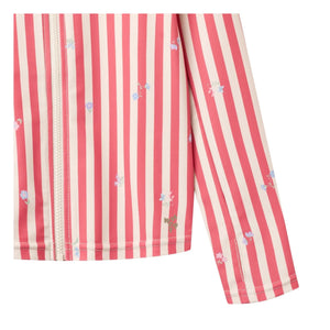 Wheat - Ada Çizgili Geri Dönüştürülmüş Elyaf UV Korumalı Banyo Tişörtü | Kırmızı