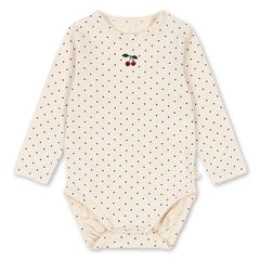 Konges Sløjd - Basic Polka Dot Bio-Baumwoll-Body | Ecru